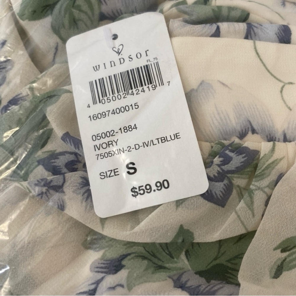 windsor zaya formal chiffon dress (size small)